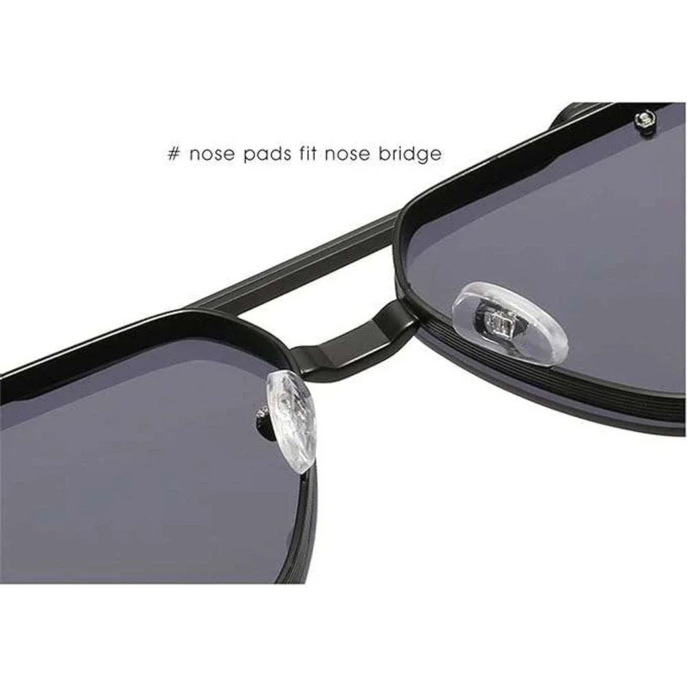 Men Sunglasses Designer Sqyare Gold Frame Black Accents Fashion UV400 Lentes New